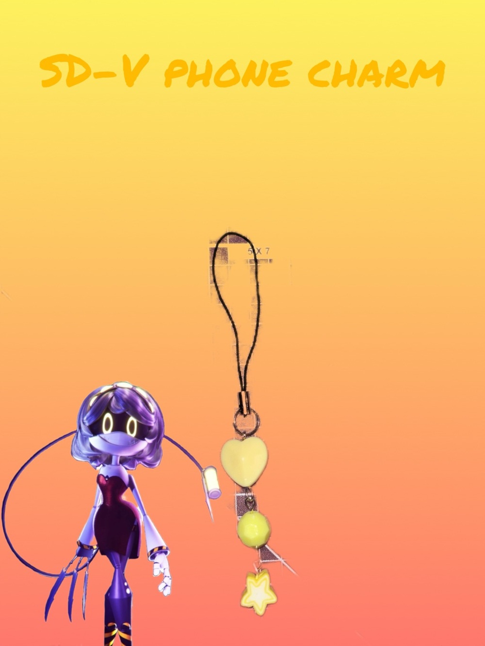 Handmade SD-V Phone Charm
